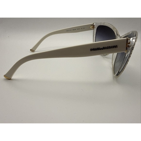 Dolce & Gabbana DG 4111-M Women\'s Sunglasses White Crackle Lace Cat Eye Y2K main image 7
